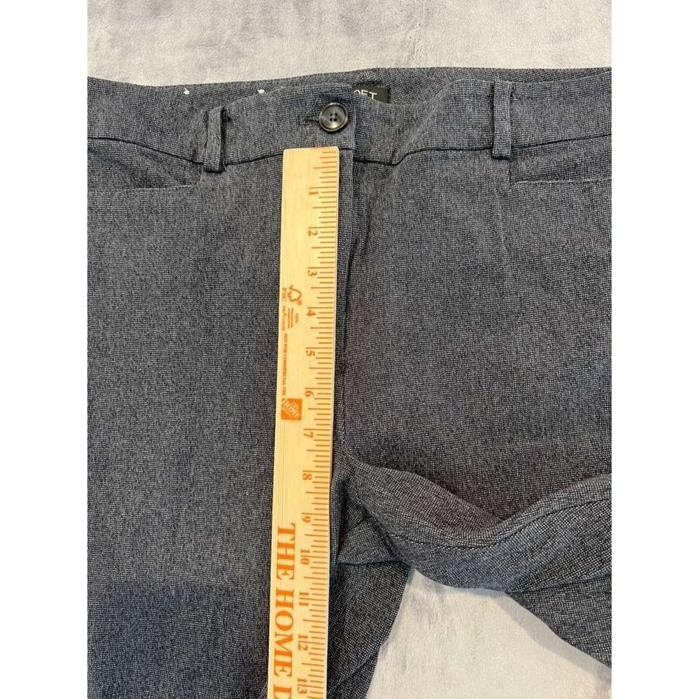 LOFT Curvy Skinny Womens Size 12 Charcoal Gray Heathered Stretch Ankle Pants - Picture 7 of 11